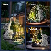 Elephant Figure Solar Powered LED Lights