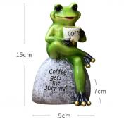 Frog Garden Statues Figurines with Solar Light