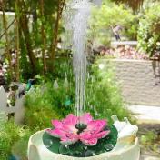 Solar Lotus Fountain Floating For Garden Decoration