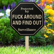 Yard Sign with Stake Funny Prank Signs