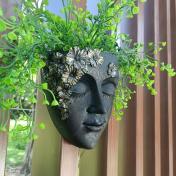 Face Flower Pot Head Planter