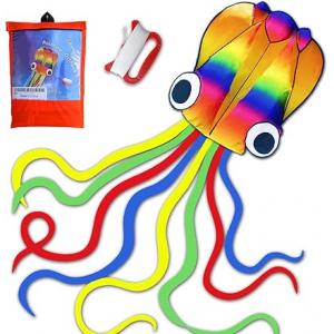 Huge Rainbow Soft Octopus Kite