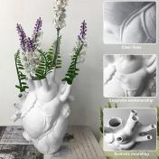 Resin Simulation Anatomical Heart Shape Flower Vase Ornaments