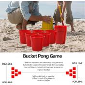 Giant Yard Pong Game Set for Adults and Kids