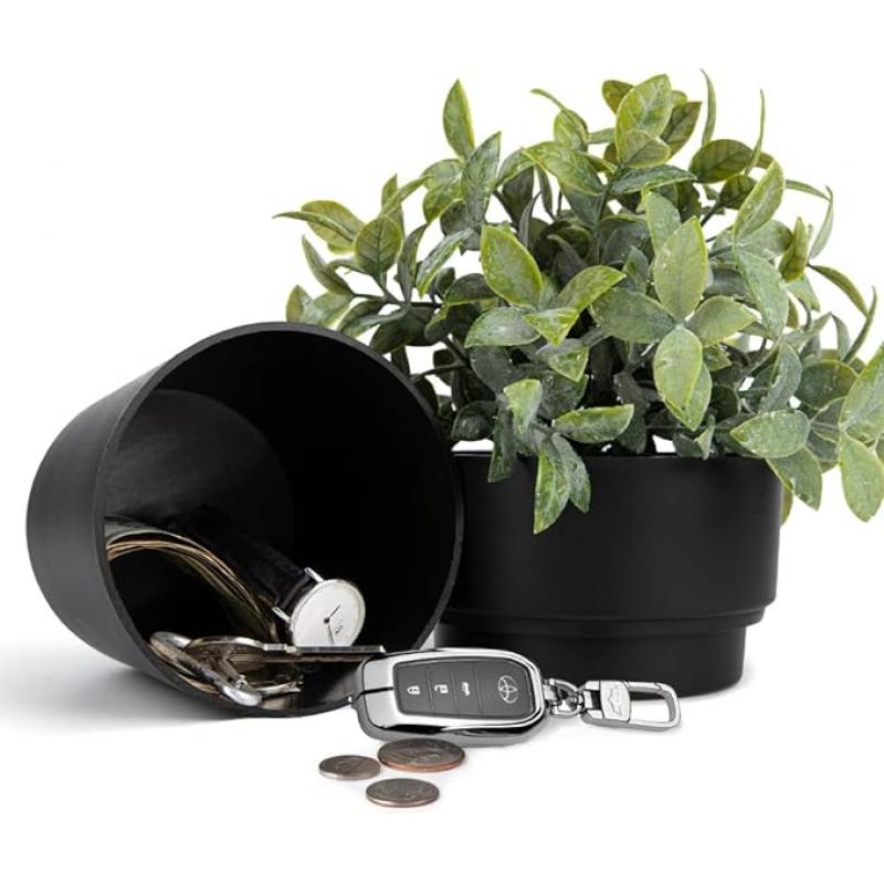 Flower Pot With Hidden Safe & Secret Compartment
