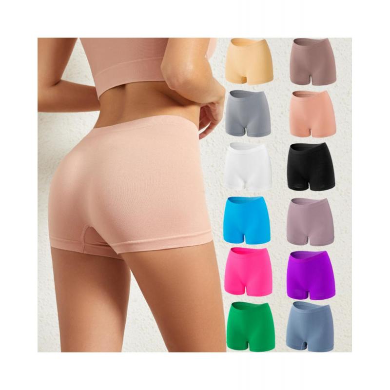 Three Pairs of Women's High Waist Boxer Shorts