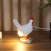 Resin Funny Chicken Laying Egg Light