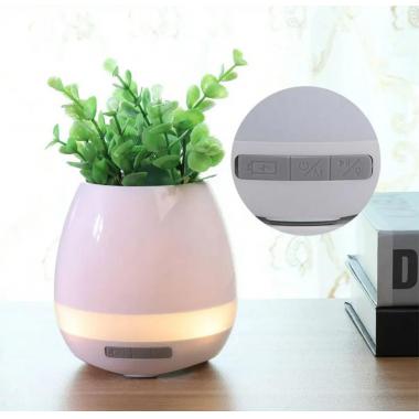 Smart Touch Bluetooth Wireless Speaker Magic Plant Piano Pot with Multi-color LED Light