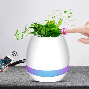 Smart Touch Bluetooth Wireless Speaker Magic Plant Piano Pot with Multi-color LED Light