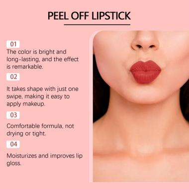 Tear Off Glaze Finish With Base Color Tinted Lip Peel-off Lip Stain Lipstick