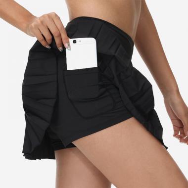 Women's High Waisted Pleated Tennis Skirts Golf Skorts with Inner Shorts