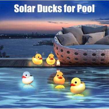 Solar Ducks for Pool Solar Floating Duck Pool Lights Solar Powered Pool Decorations