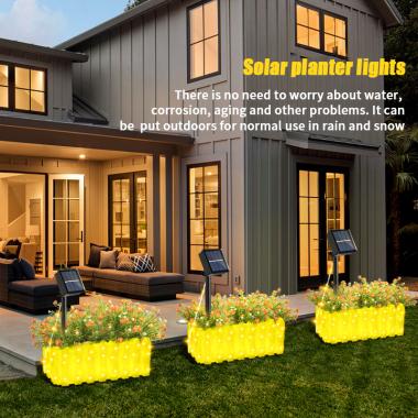 Solar Power Lighting Flowerpot Garden Landscape Lamp