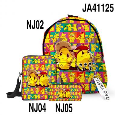 Pokemon Inspired 3PCS Backpack Set