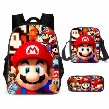 Super Mario Inspired 3PCS Backpack Set