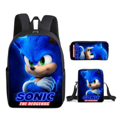 Sonic Inspired 3PCS Backpack Set