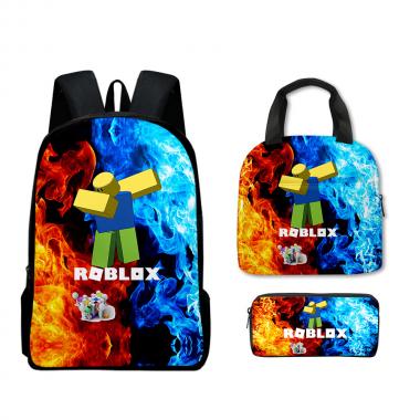 Minecraft Inspired 3PCS Backpack Set