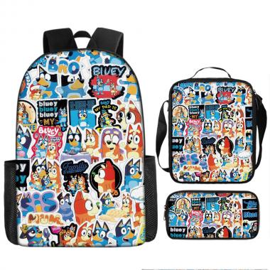 Bluey Inspired 3PCS Backpack Set