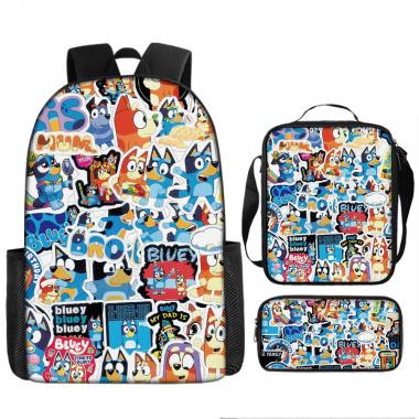 Bluey Inspired 3PCS Backpack Set