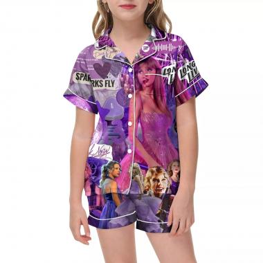 Taylor Swift Inspired Button-Down 2PCS Sleepwear Set