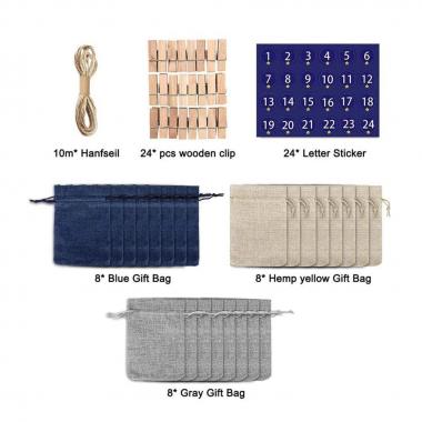 24 Pcs Drawstring Natural Burlap Bag Jute Gift Bags