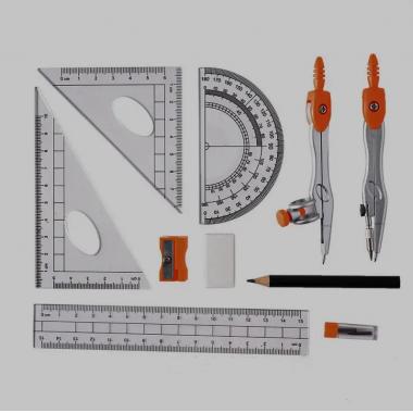 School Maths Compass Geometry Protractor and Starter Compass Set