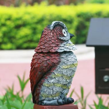 Owl Night Light Sculpture Garden Solar Lights Decoration