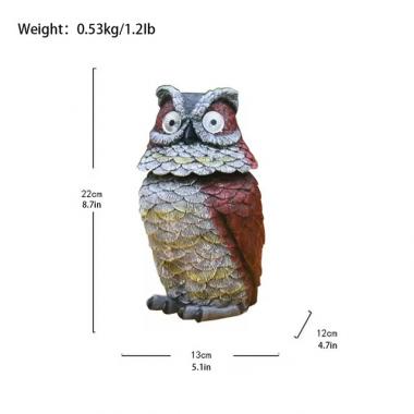 Owl Night Light Sculpture Garden Solar Lights Decoration