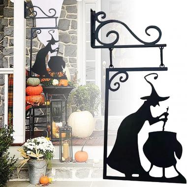 Halloween Witch Decoration Halloween Wrought Iron Gate Ornaments