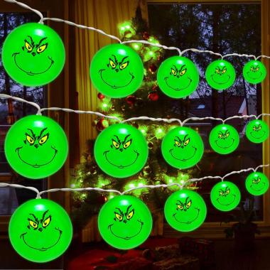 Grinch Christmas String Lights