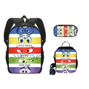 Inside out 3PCS Backpack Set