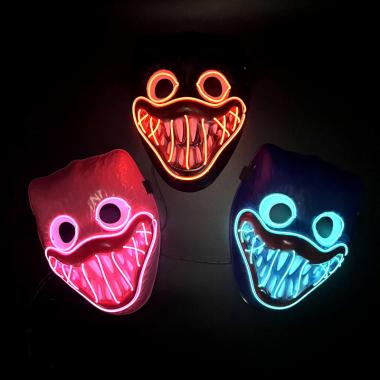 Halloween Glow Mask LED Luminous Bobby Fun Gatherings Party Ball Mask