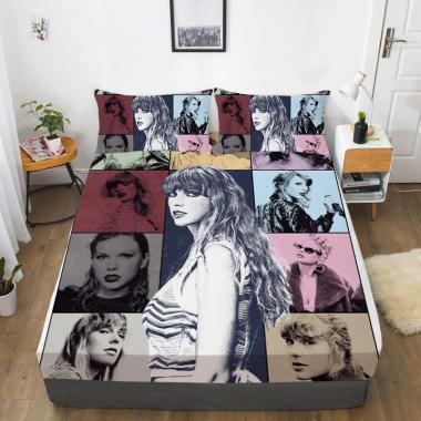 Girls Taylor Swift Pillowcase Single Double King Bedding Set Gift