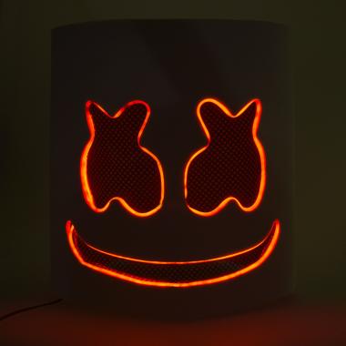 LED Marshmallow Cos Mask For Dance DJ Party Decoration