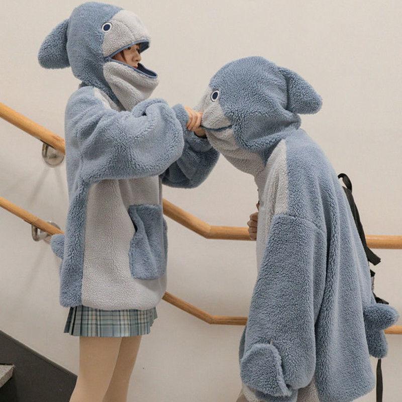Women Novelty Shark Shape Hoodie for Couple