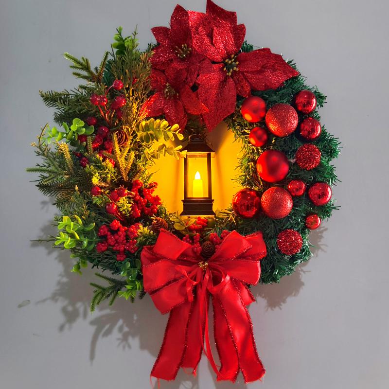 LED Christmas Garlands Decoration Wreath Lights 