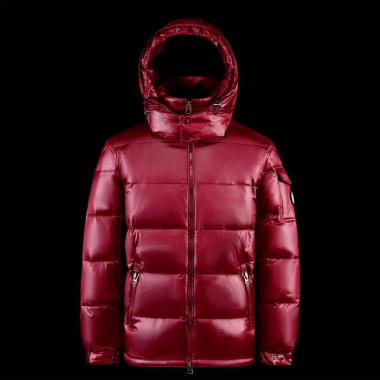 Men White Duck Down Jacket Shiny Glossy Coat