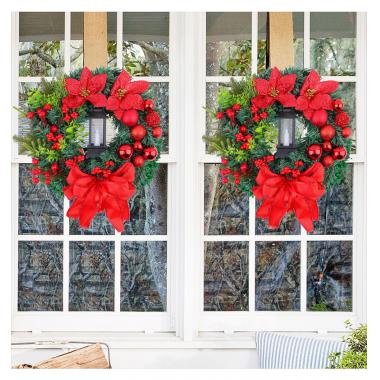 LED Christmas Garlands Decoration Wreath Lights 