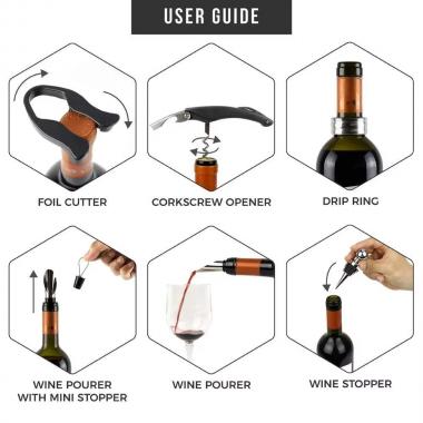 Deluxe Wine Opener Accessories Gift Tools Set