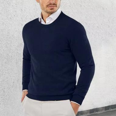 Mens Pullover Sweaters 2024 New Cotton O Neck Sweater Jumpers