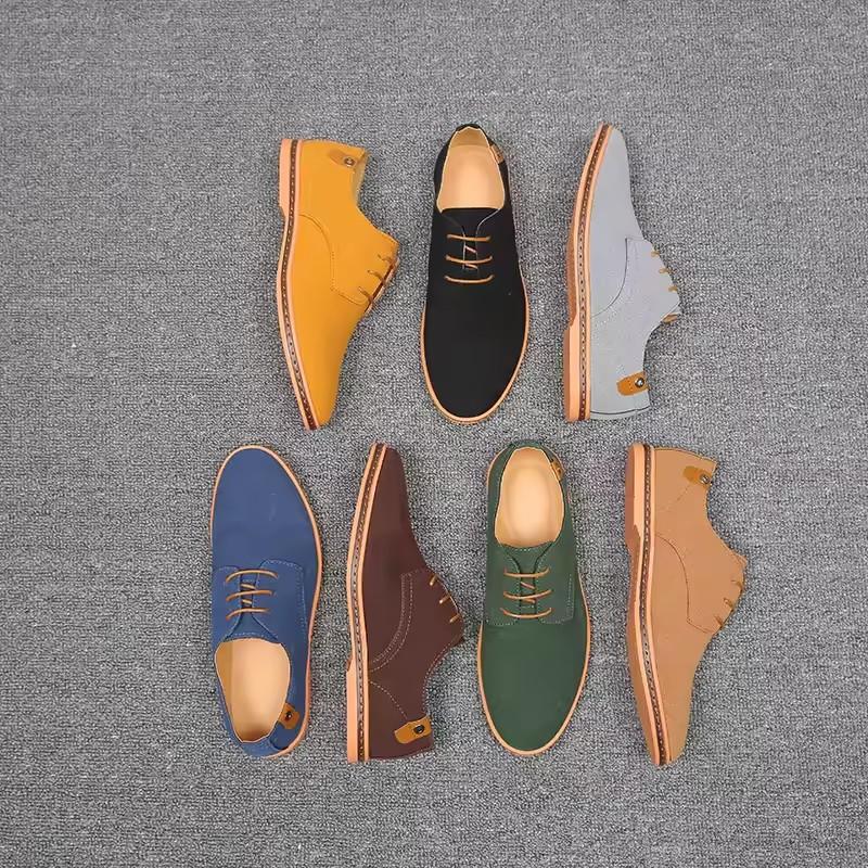 Suede Leather Men Shoes Oxford Casual Shoes