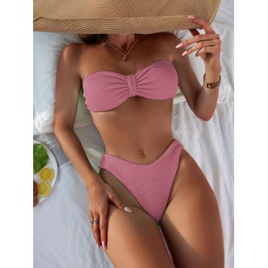 Summer Women Bikini Set Two Pieces Bandeau Bra