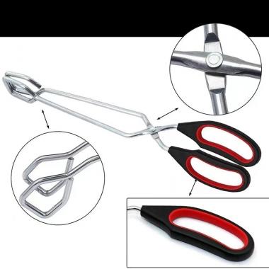 3PCS Stainless Steel Barbecue Grilling Tongs Extra Long Scissor Tongs