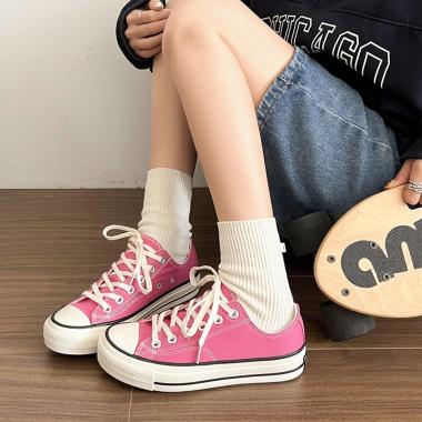 VANS Inspired Versatile Preppy Style Canva Shoes