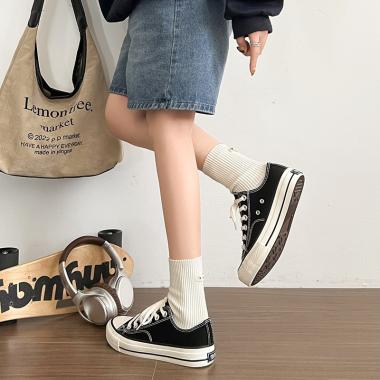 VANS Inspired Versatile Preppy Style Canva Shoes