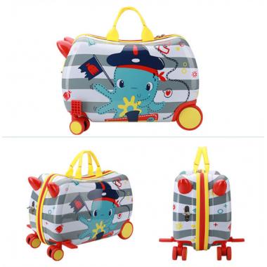 Seatable And Rideable Children's Riding Box Cartoon Luggage