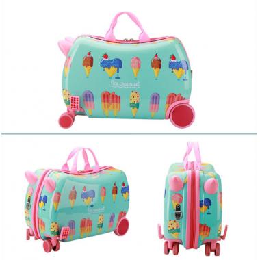 Seatable And Rideable Children's Riding Box Cartoon Luggage