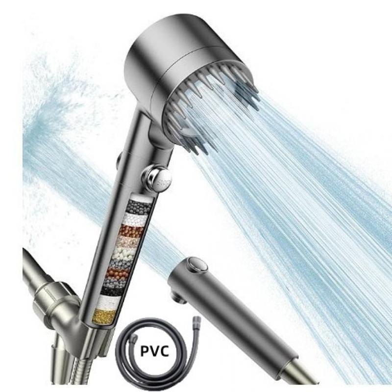 High Pressure Shower Head With Massage Function In Three Spray Modes