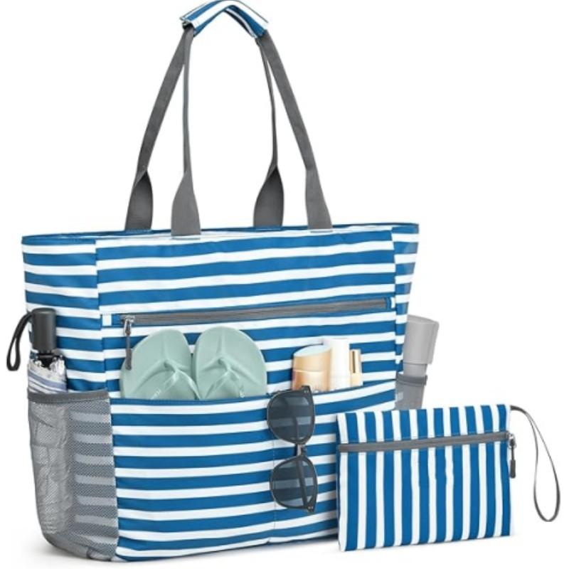 Large Capacity Foldable Waterproof Sandproof Beach Tote Bag