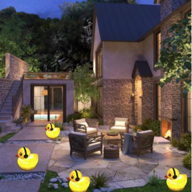 Yellow Duck Outdoor Solar Lawn Decorative Light